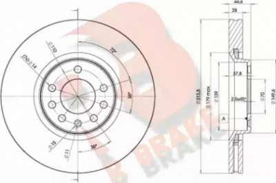 R BRAKE 78rbd29005 -  Тормозной диск